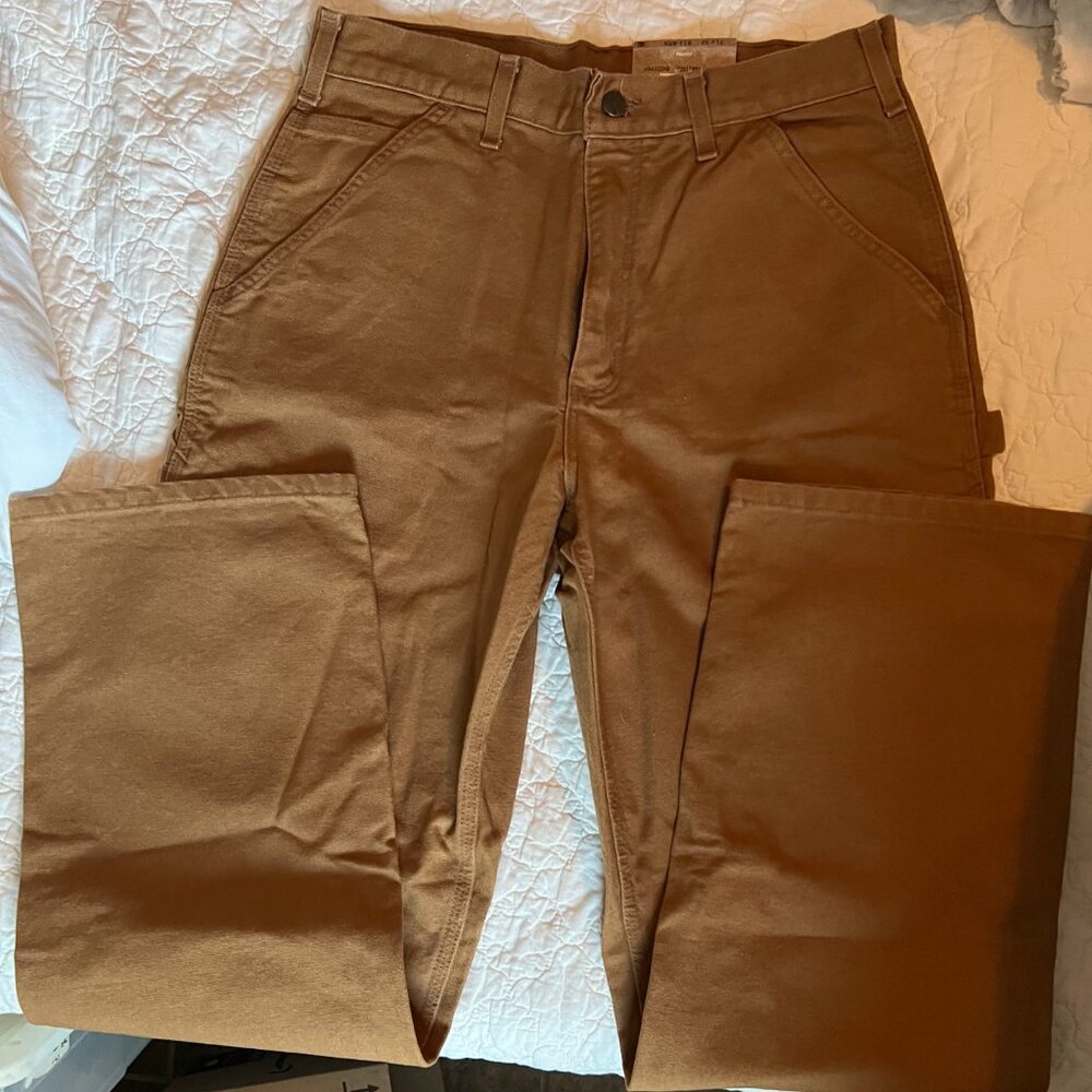 NWT Carhartt Duck Work Dungaree Pants Size 31x32 - Picture 4 of 5